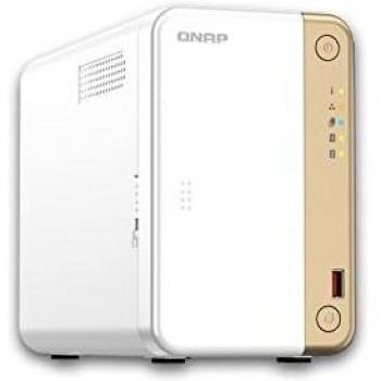 QNAP TS-262 NAS Torre Ethernet Oro, Blanco N4505 4GB RAM 2 Bahías 3.5 - 2.5 4 USB