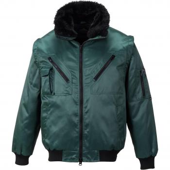 Portwest PJ10 - chaqueta de piloto, color Verde, talla Medium