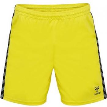 Hummel Pantalones Cortos Authentic Pl - Pantalones cortos deportivos, material ligero y transpirable, diseño clásico con logo de Hummel, ajuste cómodo, ideales para entrenamiento y uso diario