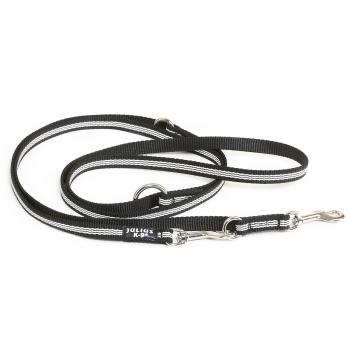 Julius-K9 218DP-NL Correa Tubular de IDC para Perros, Ajustable, 2.2 M x 14 mm, Negro