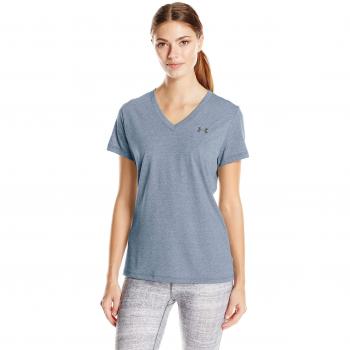 Under Armour Threadborne Tren SSV Twist Camisa Manga Corta, Mujer, Utility Blue / / Charcoal