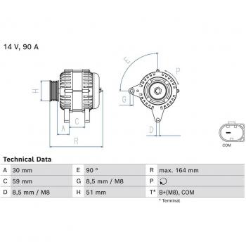 Alternador BOSCH 0 986 084 750 de alta eficiencia con tecnología avanzada