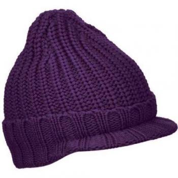 fraenklis Strick Schildmütze - Gorro de esquí para hombre, color morado, talla 54