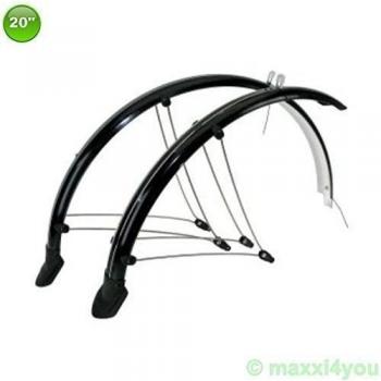 M-Wave MS20 Set de Guardabarros, Unisex, Negro, 20