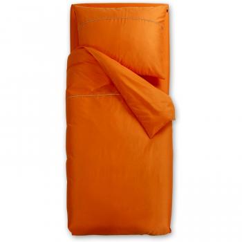Odeja - Juego de cama (funda de edredón de 200 x 140 cm, 2 fundas de almohada de 60 x 80), color naranja