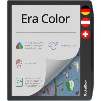 PocketBook Lector de libros electrónicos 'Era Color' 32 GB, 17,8 cm (7 pulgadas) E-Ink Kaleido 3 pantalla táctil a color, retroiluminación SMARTlight, Wi-Fi, Bluetooth