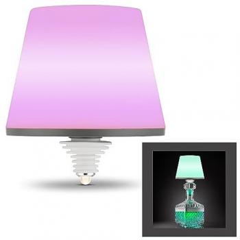 Luz LED para botellas Lamprusco REV, 11.5x13.8 cm, multicolor, batería recargable, 130 lm, dimmable, IP54