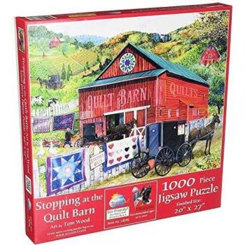 Tom Wood Stopping at the Quilt Barn 1000-Piece Jigsaw Puzzle