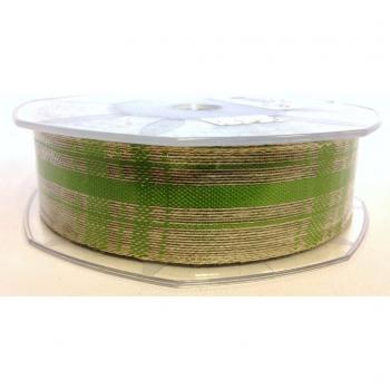 CINTA VELO LINO ESCOCÉS VERDINO COD.139 15MT X 25 MM