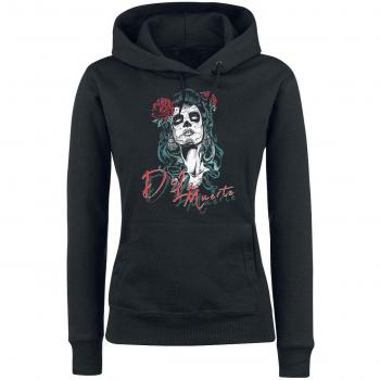 De La Muerte Sudadera con Capucha Negro M