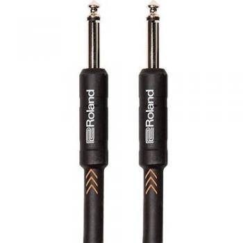 Cable de instrumento de la serie Black de Roland con jacks de 1/4 de pulgada recto/recto de 1,5 m de longitud - RIC-B5