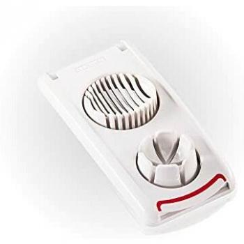Leifheit 03121 Cortador de Huevos Blanco de Plástico, Acero Inoxidable - Cortadores de Huevos