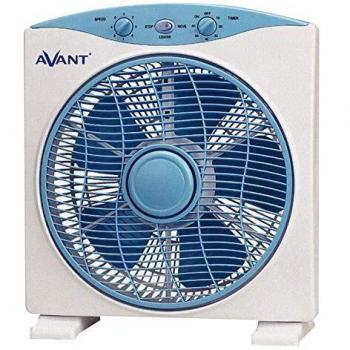 AVANT Ventilador silencioso Ventilador de Suelo con 3 Velocidades y Temporizador |Ventilador Cuadrado | Potencia 40W | Tamaño 30Cm