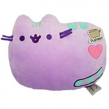 Pusheen cojín Morado, poliéster, Gris, 9 x 35 x 27 cm.