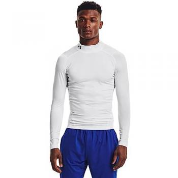Camiseta de manga larga compresiva Under Armour HeatGear blanca para hombre - XS