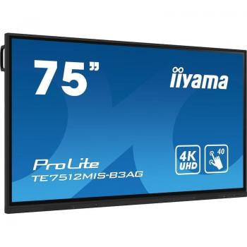 iiyama TE7512MIS-B3AG Pantalla de gran formato 75 LCD 4K Ultra HD Wifi 400 cd/m² Negro Diseño de quiosco