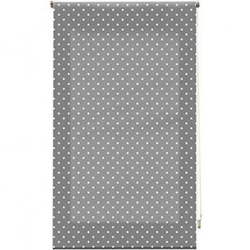 Blindecor - Estor Enrollable, Tela , Gris con motas blancas , 140 x 180 cm