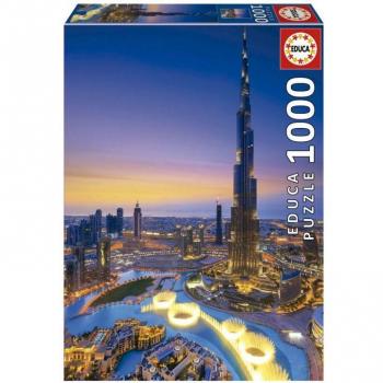 Puzzle Educa 1000 Piezas - Desafío de Construcción del Burj Khalifa