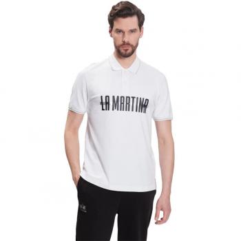 La Martina White Cotton Polo Shirt - XXL