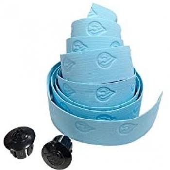 Cinta de manillar Cinelli Wave con tapones color azul claro