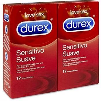 Durex Sensitive Soft Condoms Double Pack with 50% Discount on Second Unit (2 x 12 Units)