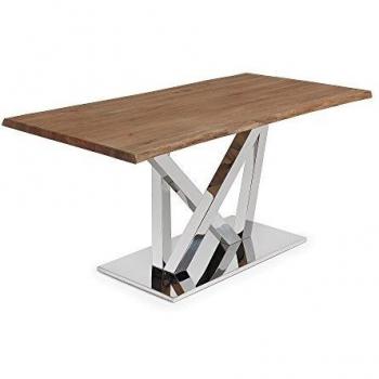 Kavehome Mesa Nyc 180x100, Inox. sobre Roble Antiguo