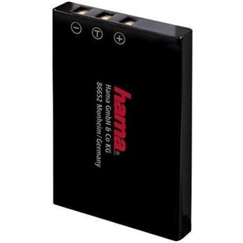 Hama - Li-Ion Battery DP 218 para Fuji/Kodak/Panas./Pentax/Ricoh/Tosh., Litio-Ion, 1000 mAh, 3.7 V, 53 x 35 x 7 mm, Negro