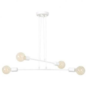 Lámpara de Suspensión Multipo EPIKASA, Acero con recubrimiento en polvo, Blanca, 70x100x70 cm