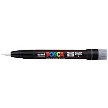 Uni Posca Rotulador PCF-350 Pintura Rotulador Cristal Punta Pincel 8mm Blanco