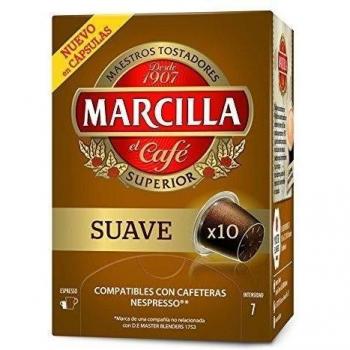Marcilla superior cápsulas de café suave utz 10pc