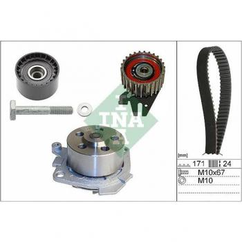 Bomba de agua + kit correa distribución INA 530 0606 30