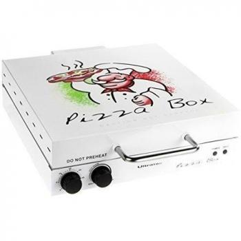 Ultratec Pizza Box - Horno para pizzas con forma de caja, resultados profesionales sin precalentamiento, color blanco