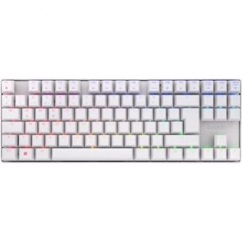 Teclado Gaming Cherry MX 8.2 TKL Wireless RGB, Interruptores MX Brown, Blanco, Conexión 2.4 GHz y Bluetooth 5.2, Diseño Compacto sin Teclado Numérico