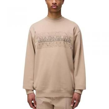 Napapijri Albula Beige Crew Neck Sweatshirt for Men, Size M, Autumn/Winter Collection