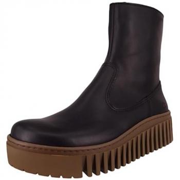 Botines de Piel para Mujer Art BRIGHTON Nappa Negro-Bronce, Casual, con Cordones y Cremallera, 3 a 5cm, Talla 38 EU