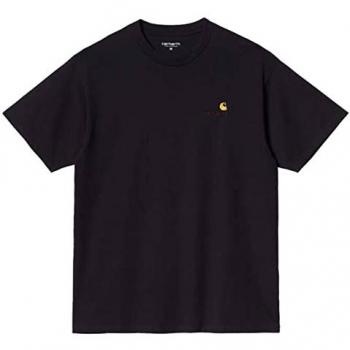Carhartt Wip American Script T-shirt, Black, Male, Size: 2XL, Short Sleeve T-Shirt