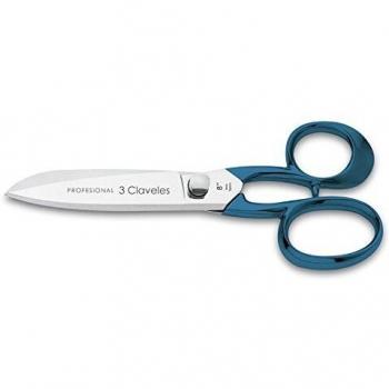 3 Claveles Profesional Tijeras De Cocina para Cocina de 8 Pulgadas, Acero Inoxidable, Azul