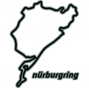 4R Quattroerre.it 6329 Pegatina Circuito de Nurburgring, 10 x 12 cm
