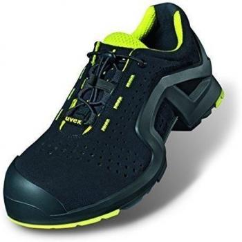 Zapatos de Trabajo Uvex 1 X-tended Support S1P SRC Hombre, Color Negro y Amarillo, Talla 42