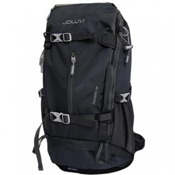 Mochila Joluvi Tesorero 38 Unisex Negra - Amplio Espacio