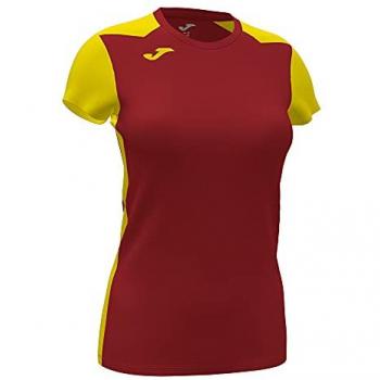 Camiseta Manga Corta Mujer Joma Record II Roja Amarilla