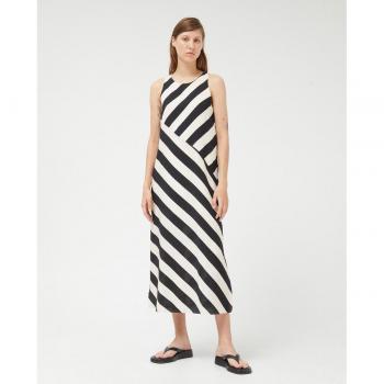 Vestido Largo de Rayas Diagonales - Compañía Fantástica