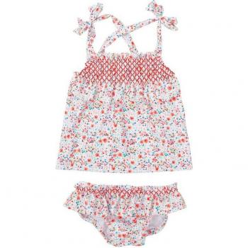 Conjunto de bebé niña de playa dos piezas con estampado Liberty