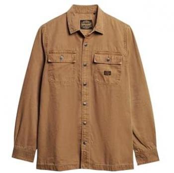 Sobrecamisa de Lona Workwear Marrón para Hombre XL, Algodón Orgánico y Sostenible