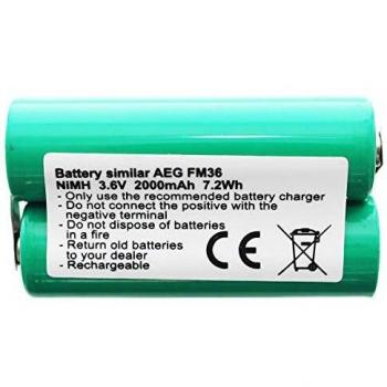 Batería para AEG FM36 Elektrolux 3,6 V AA 2000 mAh