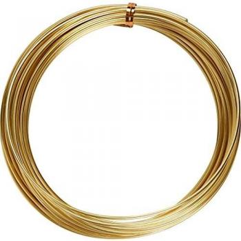 Hilo de Aluminio Redondo 2 mm Oro 10 m 1 Rollo