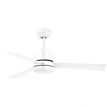Ventilador de techo Bel Air Arcos 72W con 4 aspas retráctiles, mando a distancia, color blanco, diámetro de 108 cm