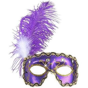 WIDMANN PK 6 Masquerade Ball EYEMASKS W/4 GEMS & Feathers