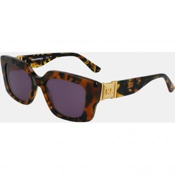 Karl Lagerfeld KL6125S Rectangular Acetate Sunglasses - Brown Unisex Full-Rim Design