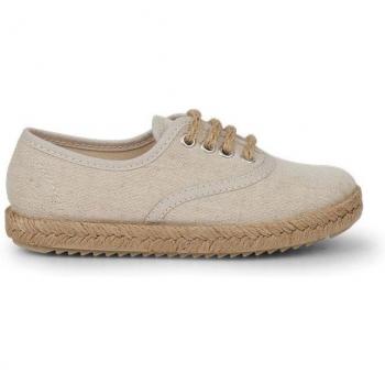 Zapatillas de lona para niños con suela de yute, cordones y diseño casual
